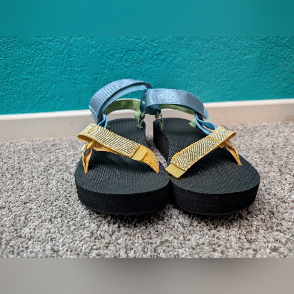Teva Women's Blue and Yellow Sandals